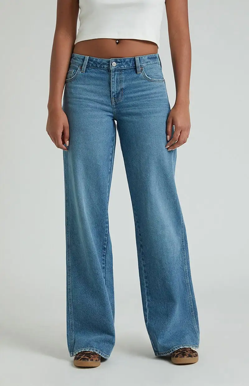PacSun Casey Low Rise Baggy Jeans Medium Indigo