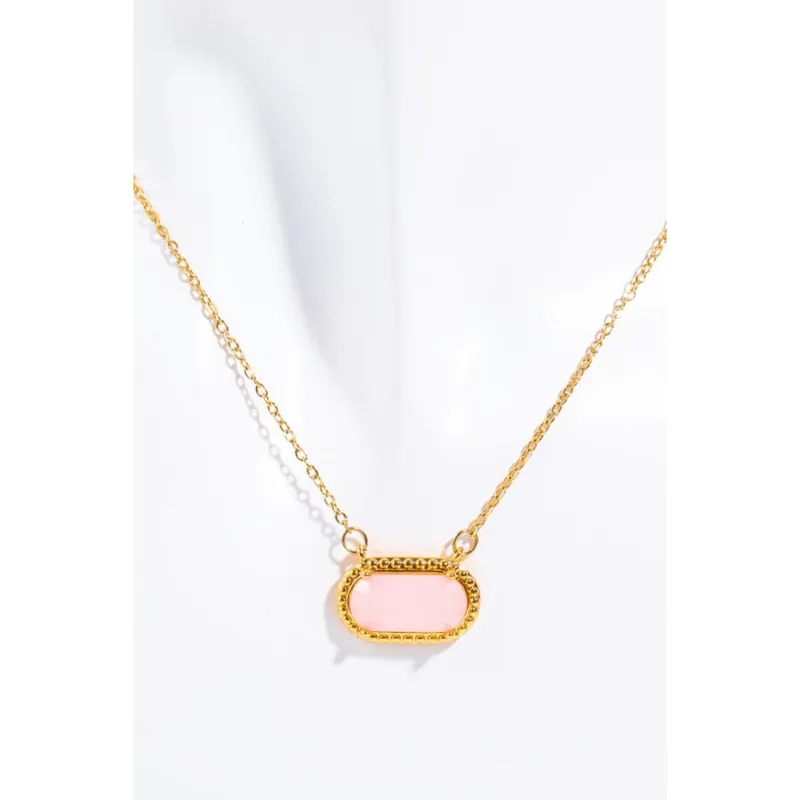 14K Gold Pleated Pendant Necklace