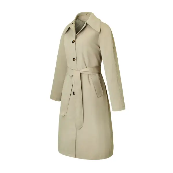 Refined Double Breasted Trench Coat