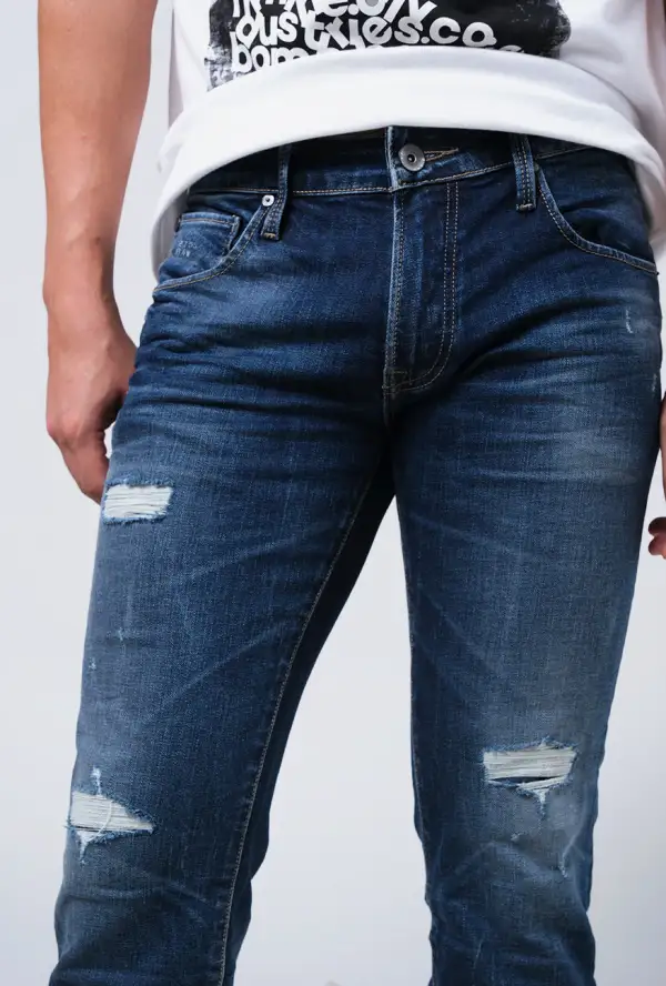 Men's Versatile Skinny Fit Denim Pants