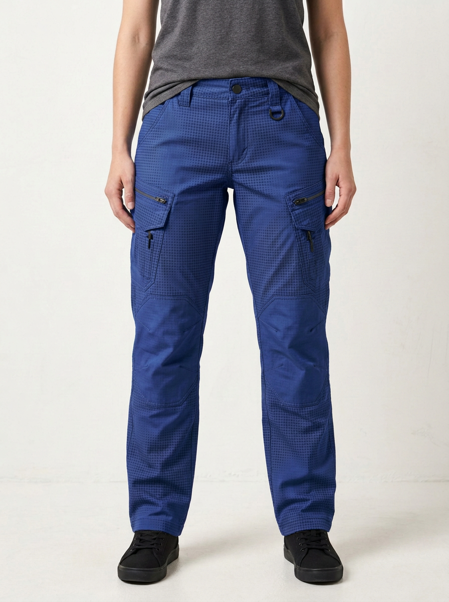 Unisex Outdoor Tactical Grid Pattern Cargo Pants
