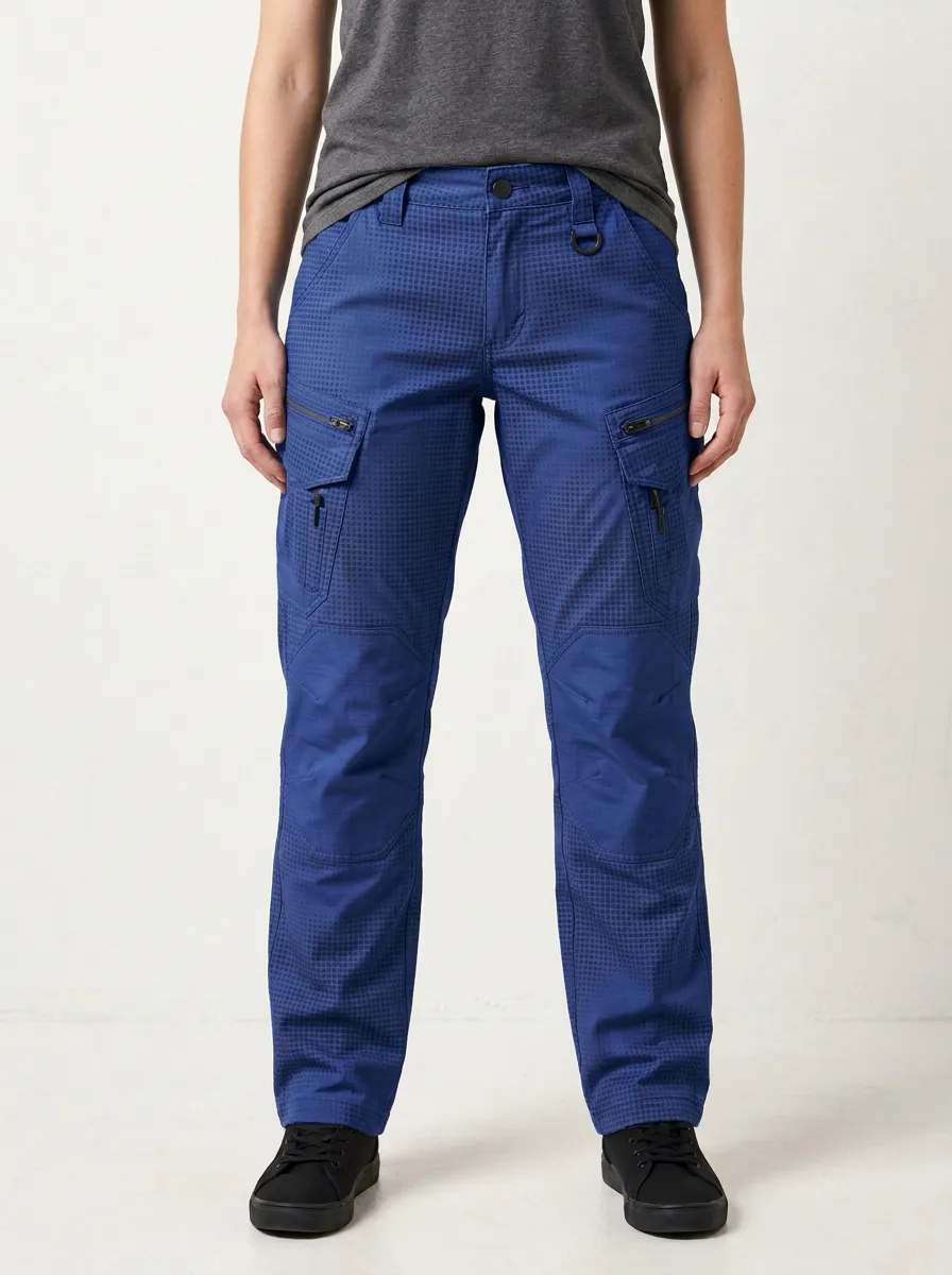 Unisex Outdoor Tactical Grid Pattern Cargo Pants