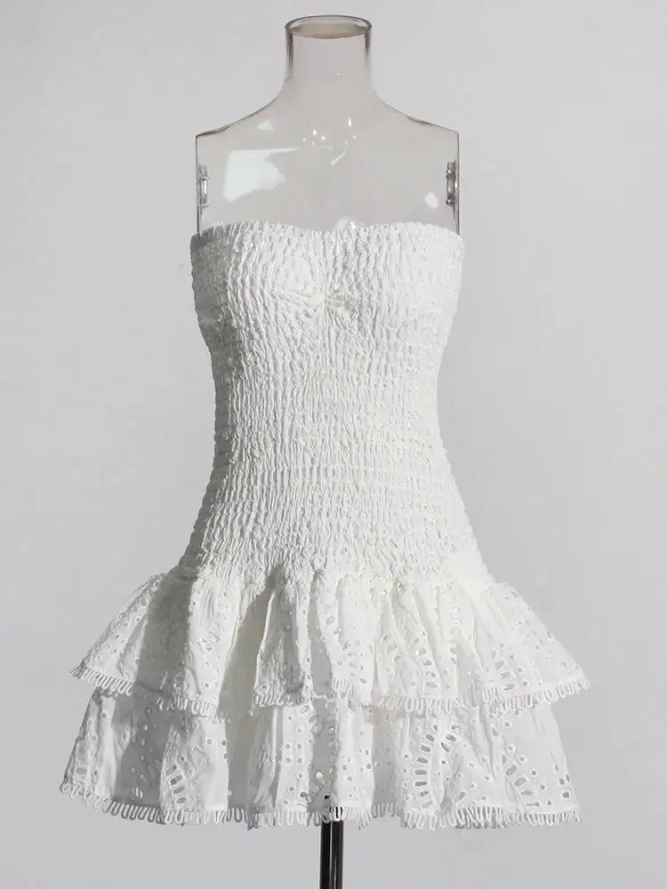 Strapless Ruched Mini Dress