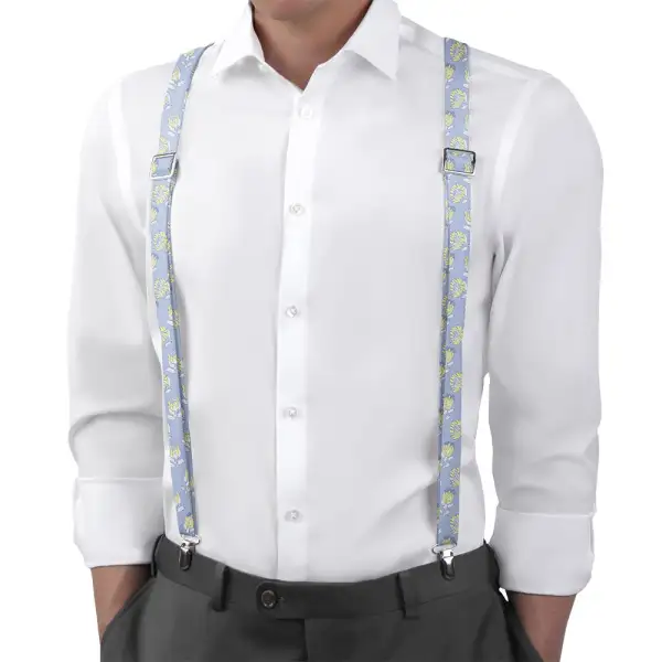 Protea Floral Pattern Suspenders