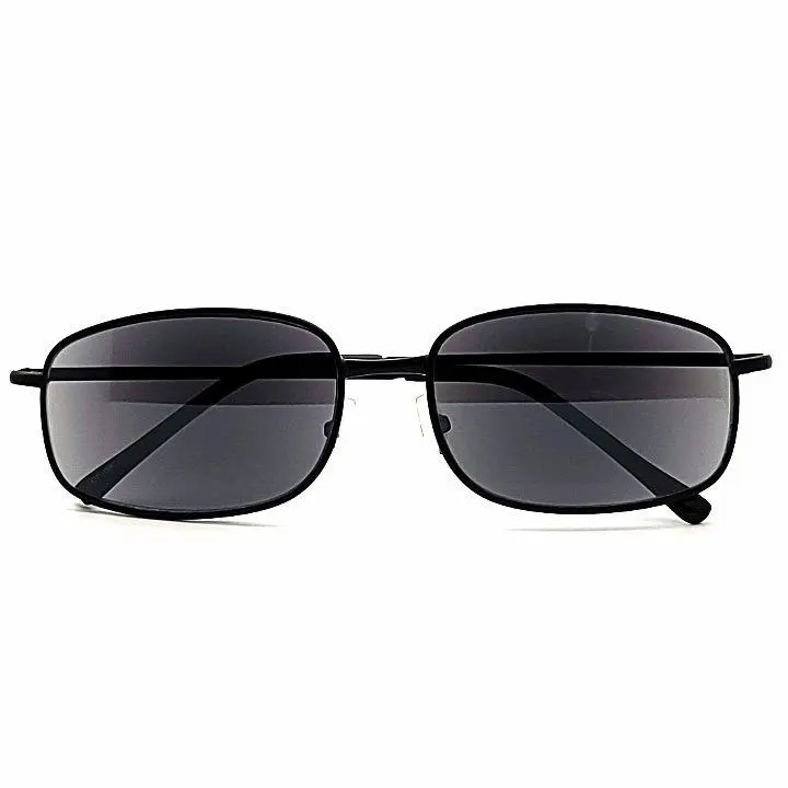 Oval Full-Lens Smoke-Lens Reading Sunglasses