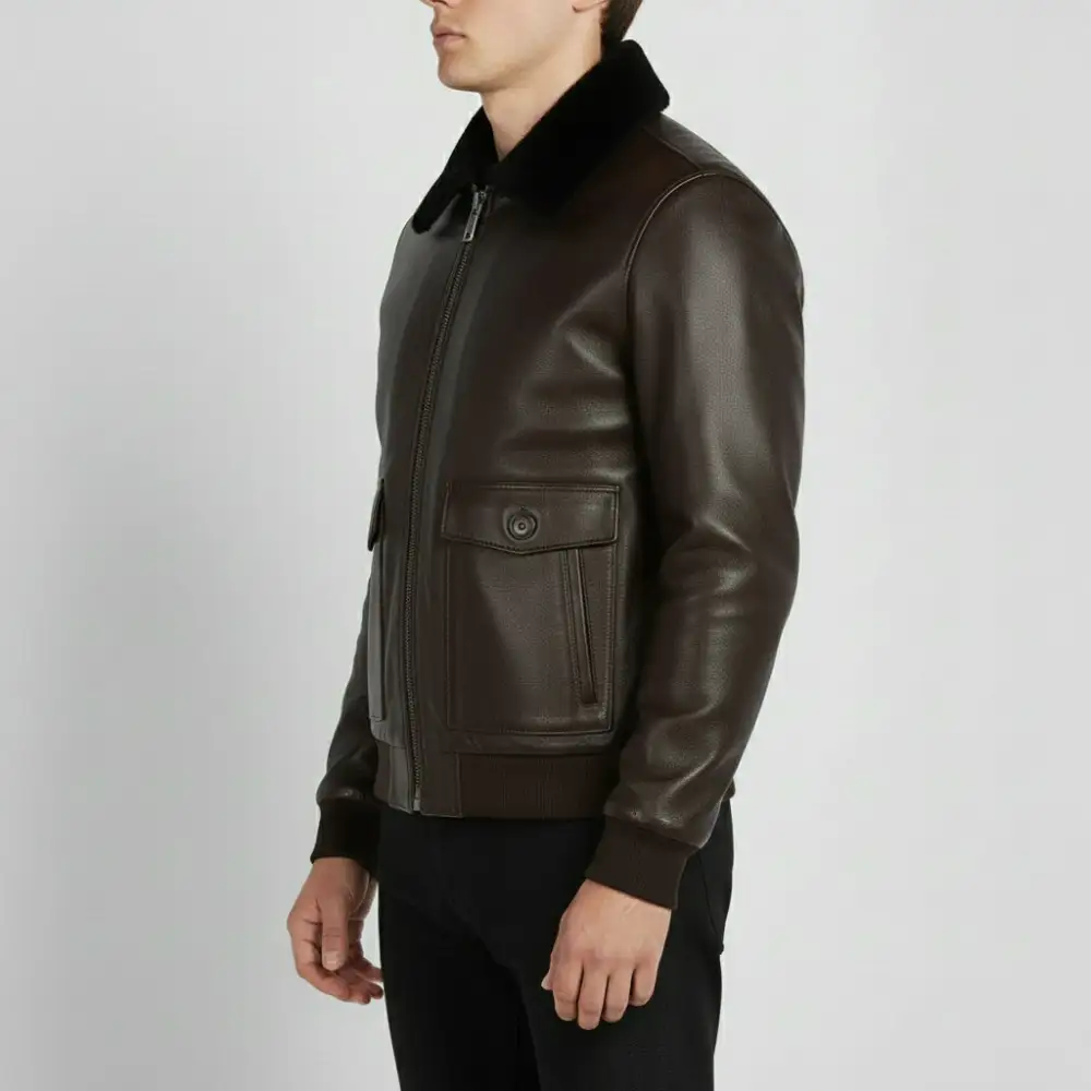 Modern Leather Bomber Flight Jacket