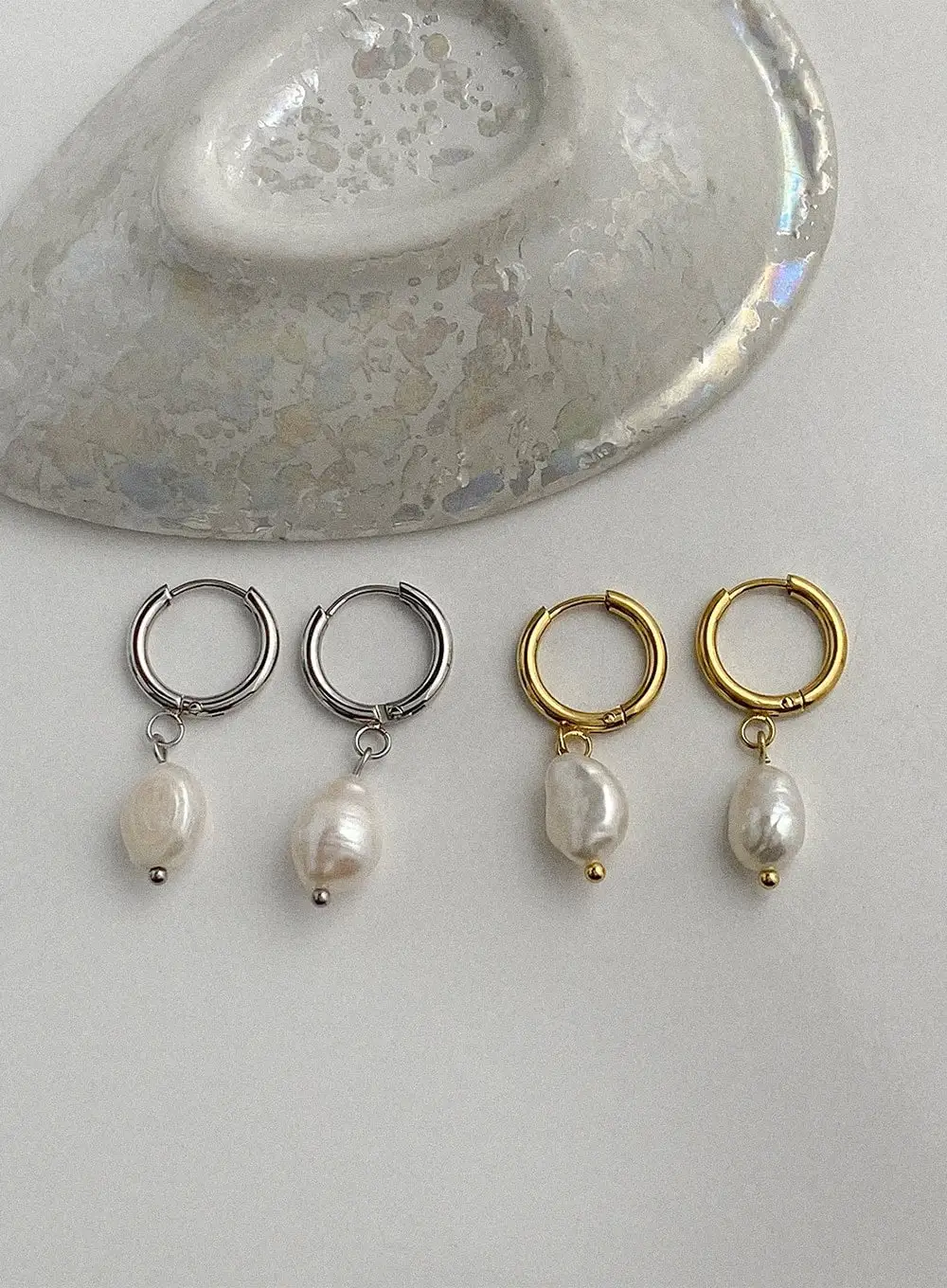 Faux Pearl Drop Earrings