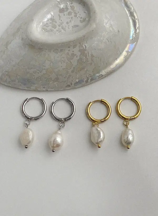 Faux Pearl Drop Earrings
