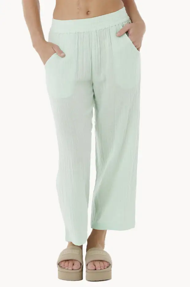 Flowing Cotton Cropped Pants