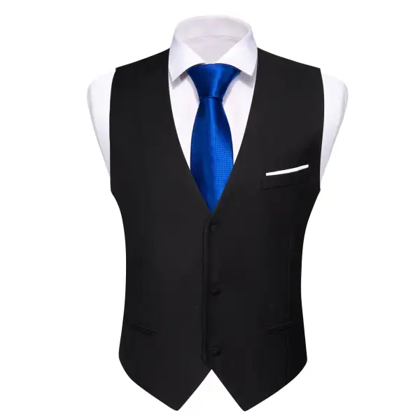 Solid Business Formal Dress Vest