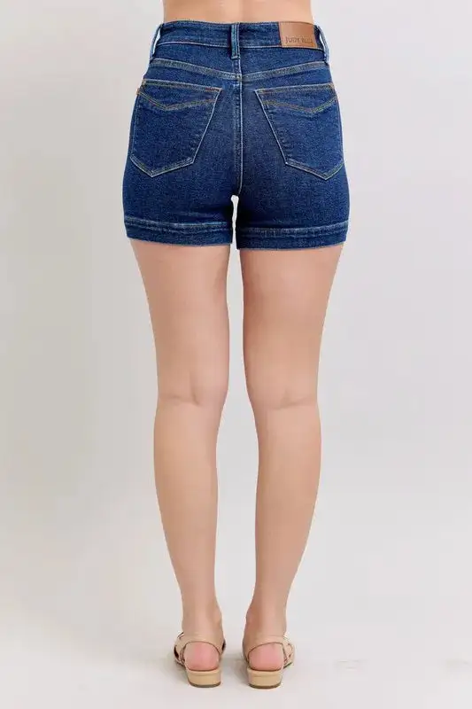 High Waist Tummy Control Shorts Denim Pants
