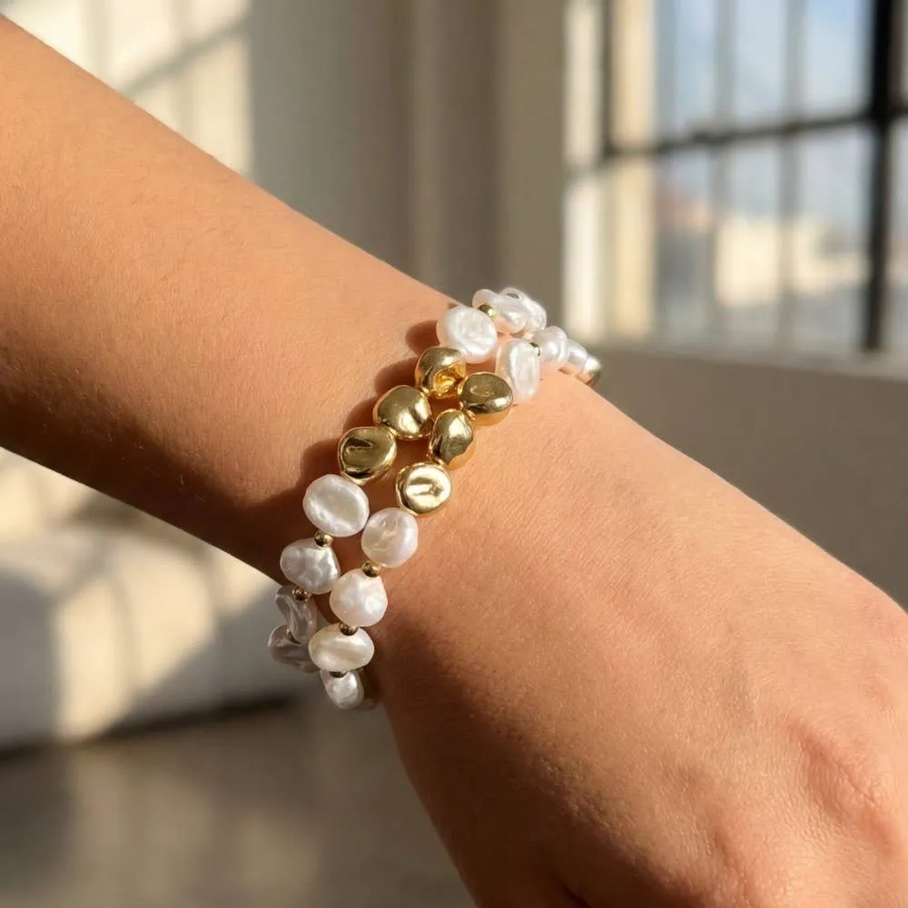 Pearl Beaded Bracelet Set