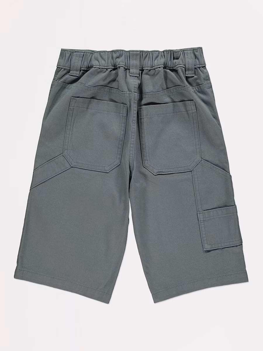 Khaki Green Carpenter Jort Shorts detail 2