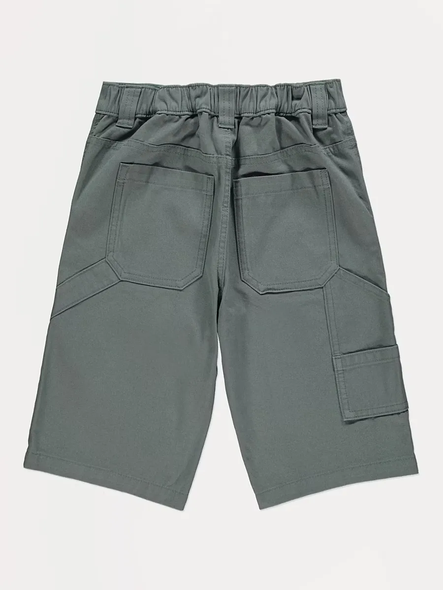 Khaki Green Carpenter Jort Shorts