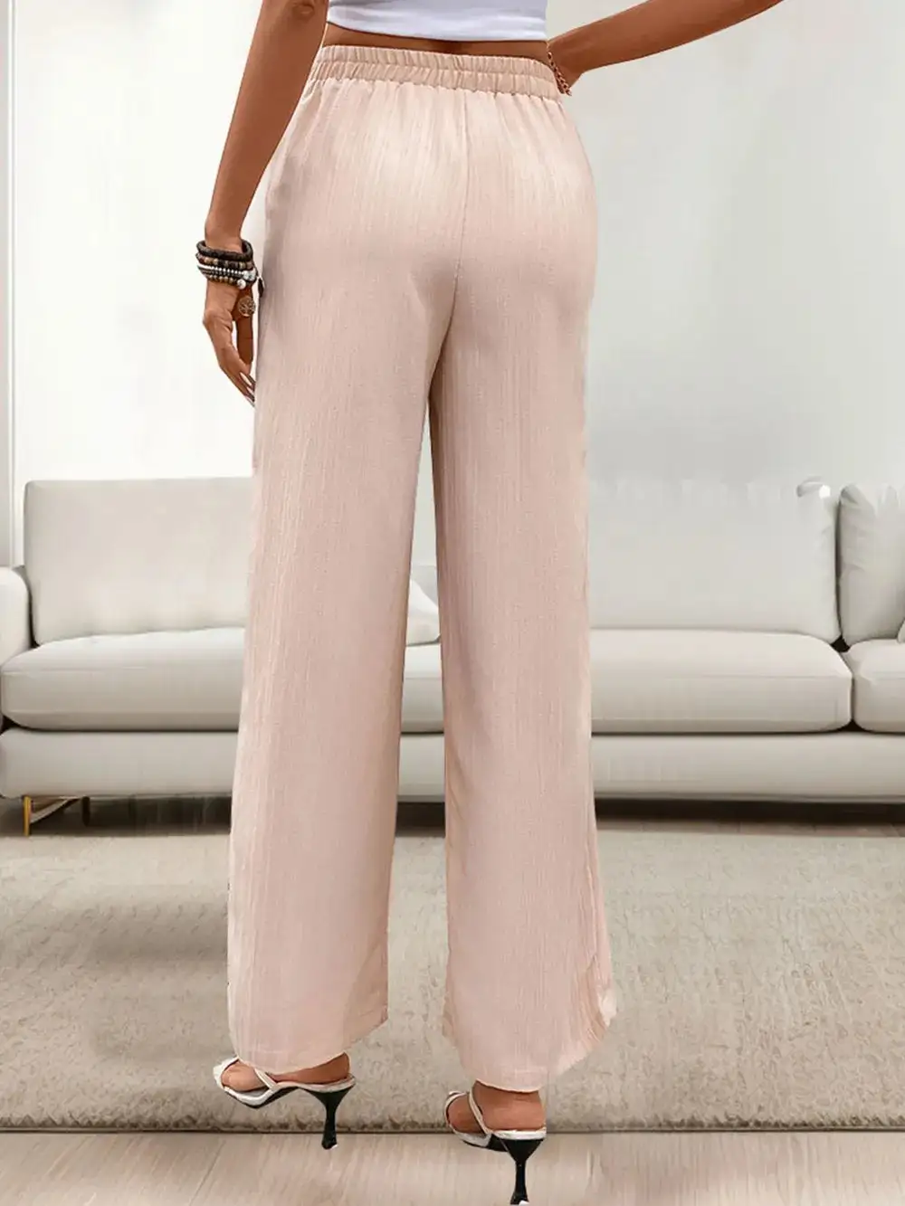 Wide Leg Tie Waist Pocketed Everyday Pants