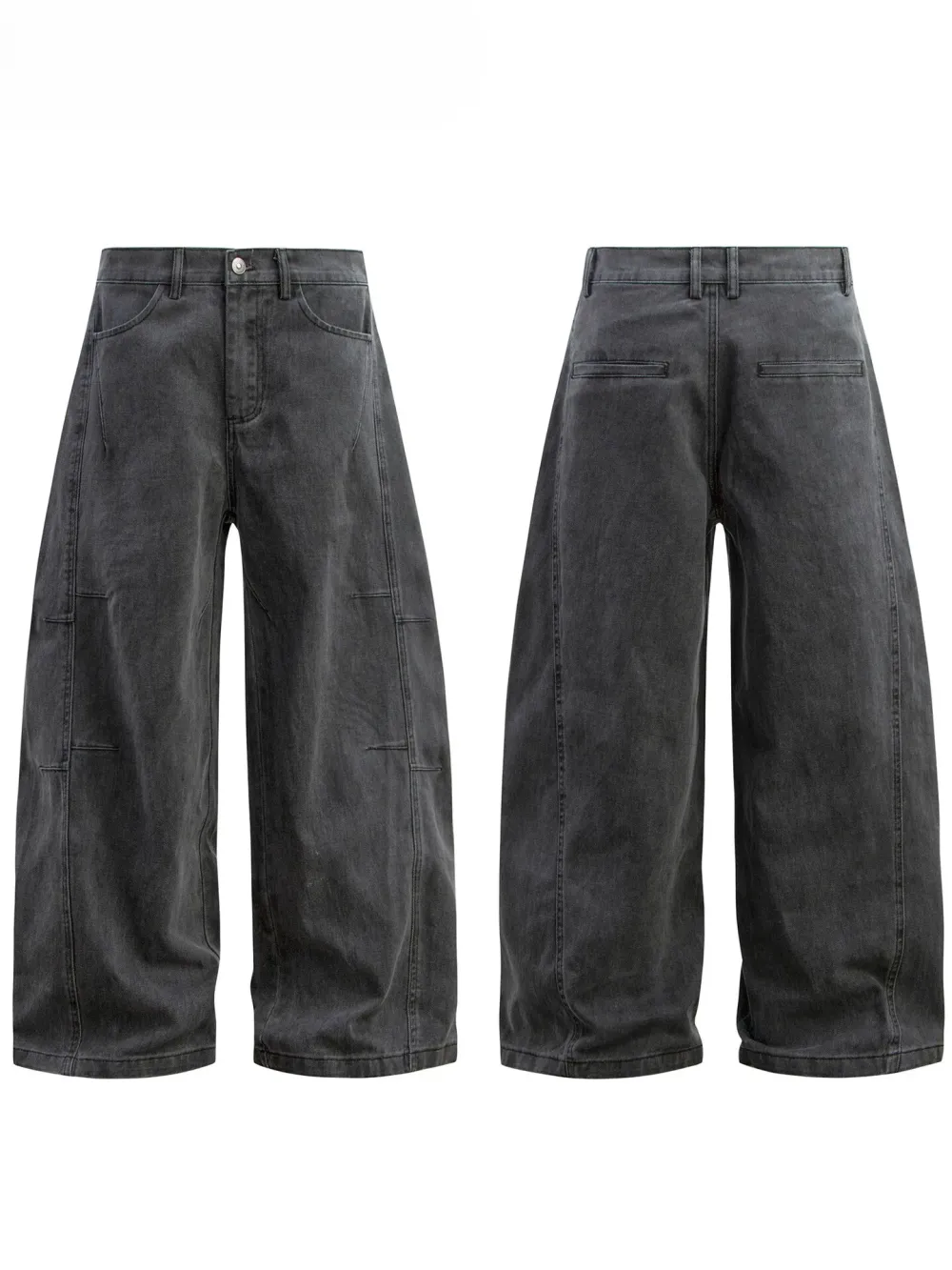 Distressed Washed Slash Denim Jeans