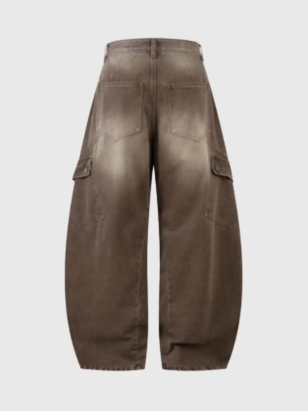Barrel-Leg Denim Pants