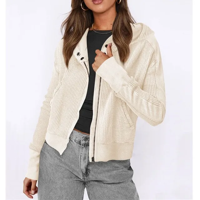 Knit Zip-Up Hoodie