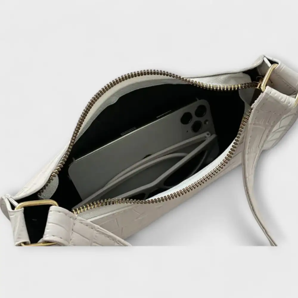 Flat Base Leather Handbag