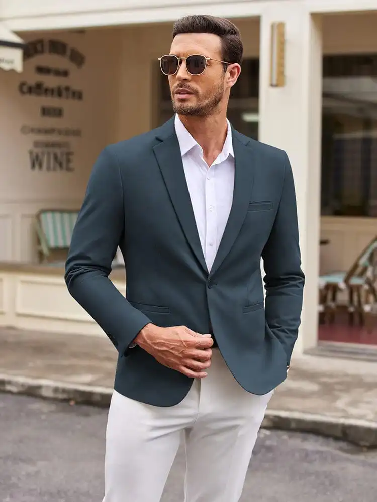 Travel Casual One Button Suit Jacket Coat