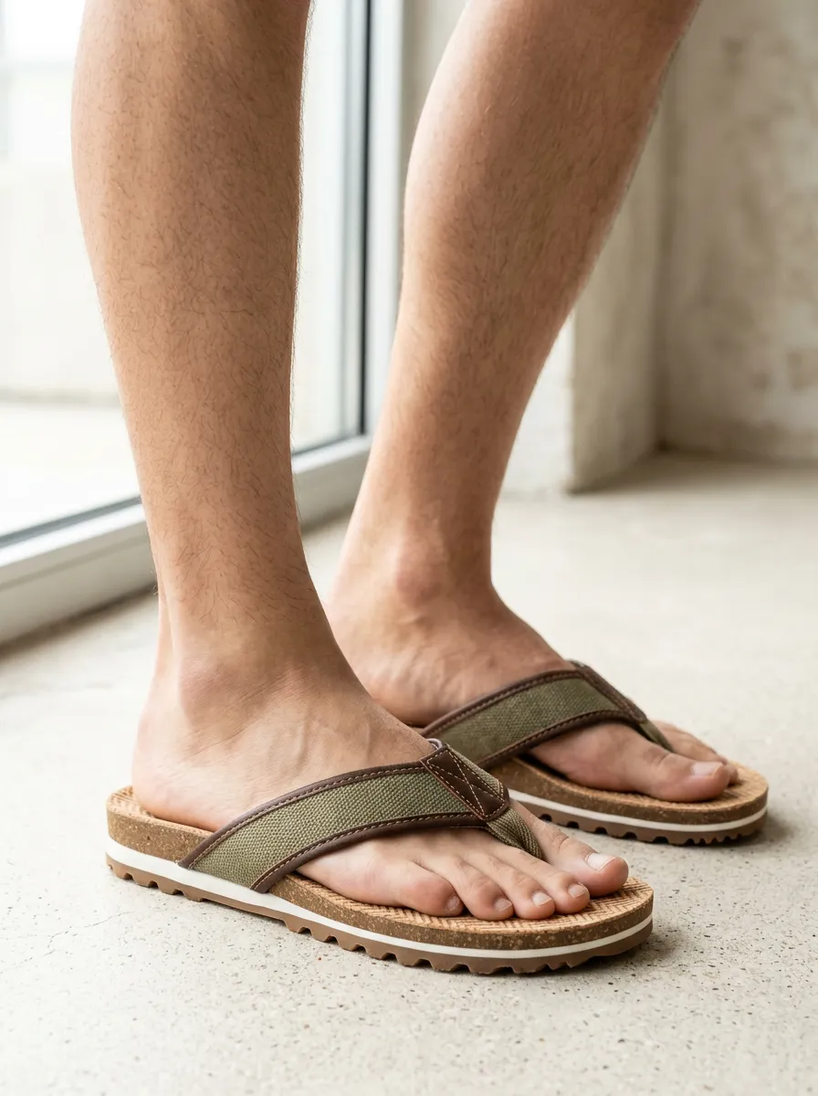 Men's Easygoing Casual Cork Patterned Flip Flops