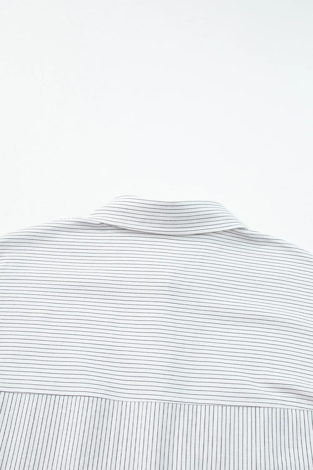 Black Stripe Roll Tab Sleeve Shirt