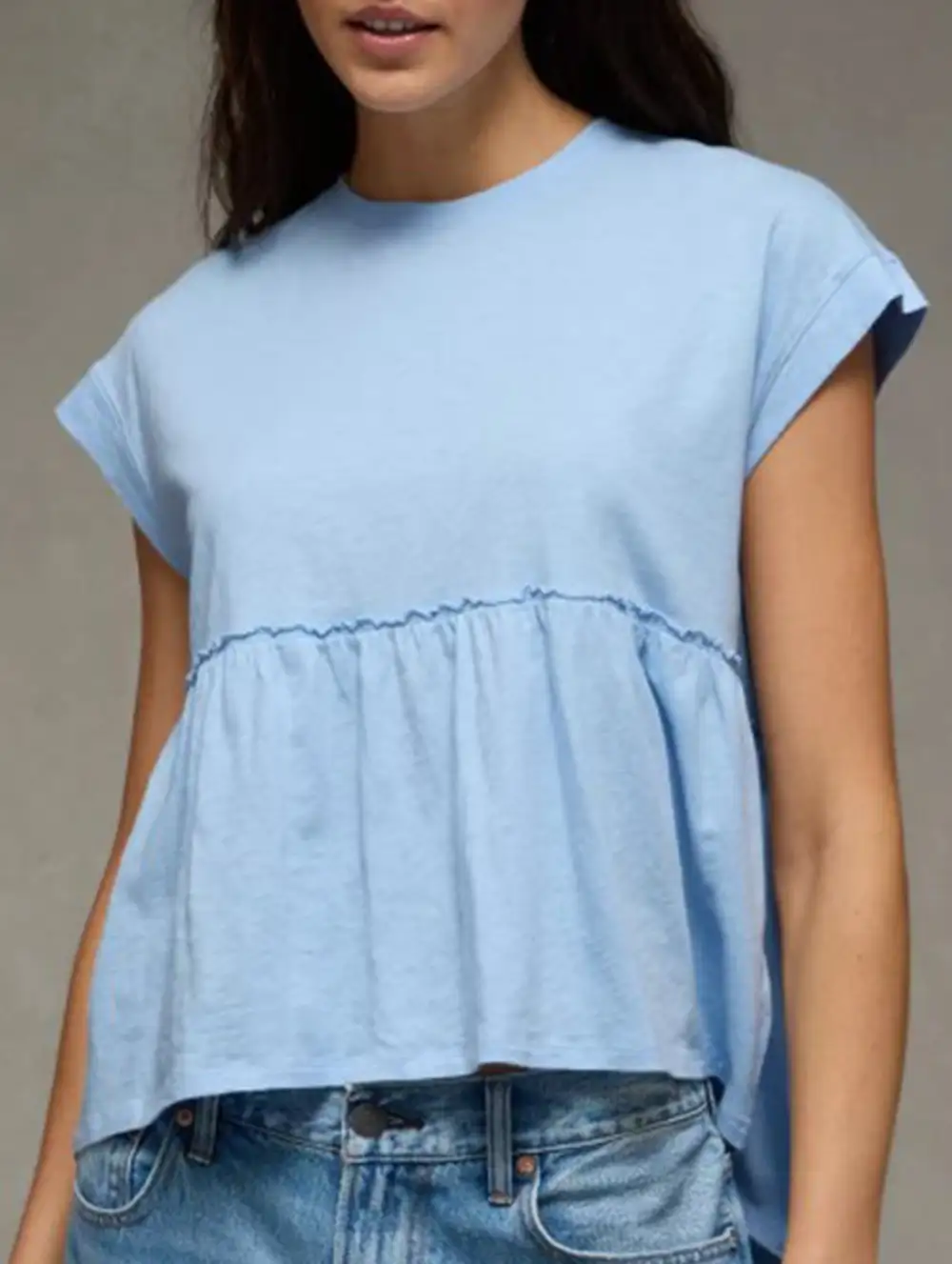 Back Tie Babydoll Top