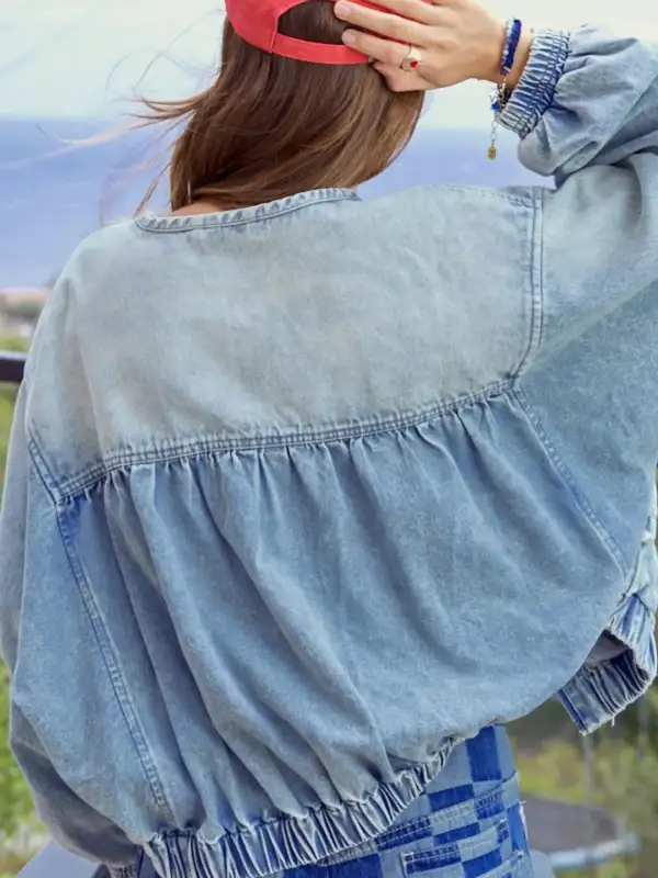Washed Zip Up Jacket
