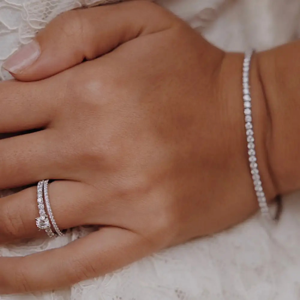Polished Classic Diamond Bracelet
