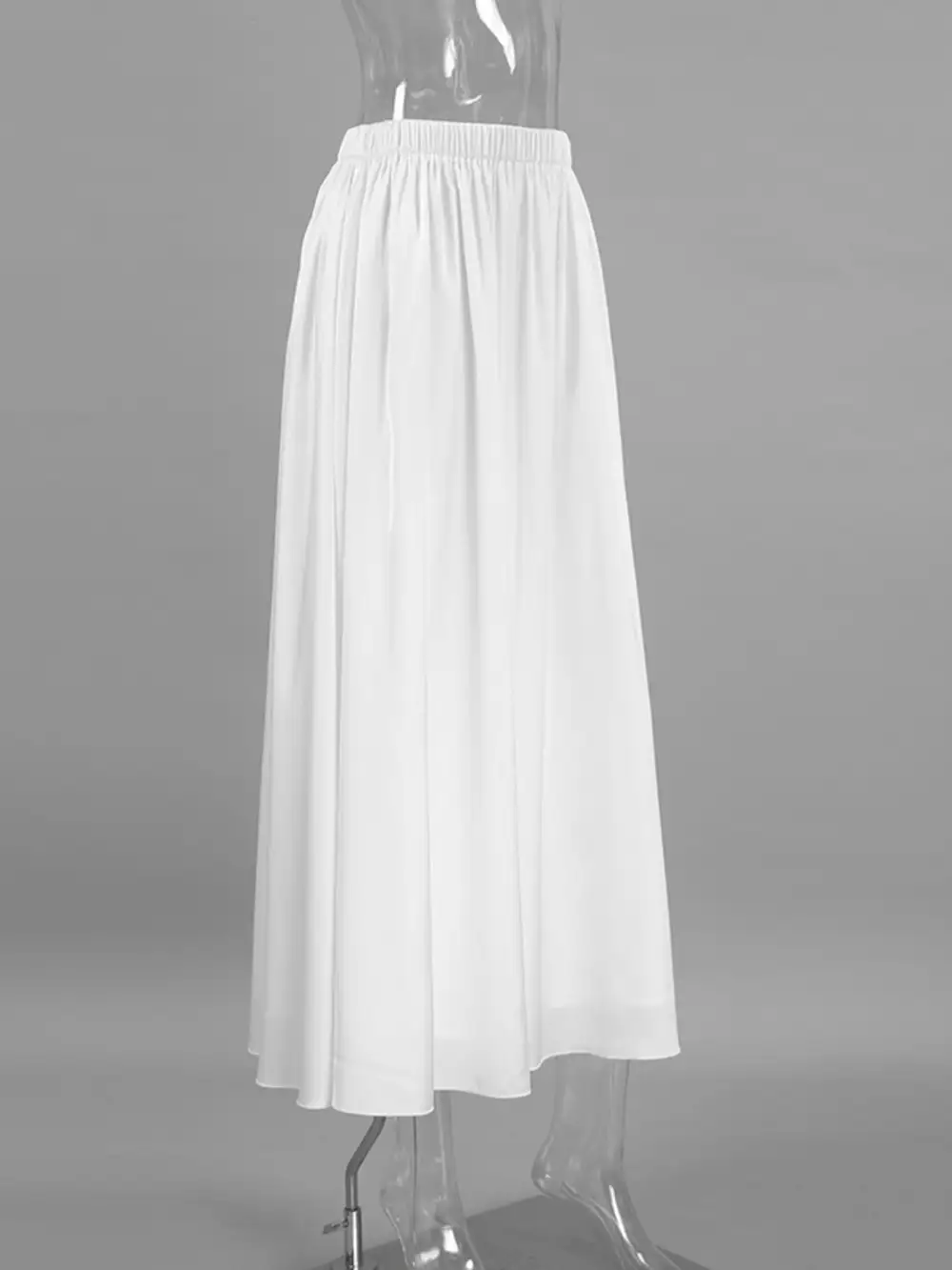 Casual Pocket Detail Elastic Skirt