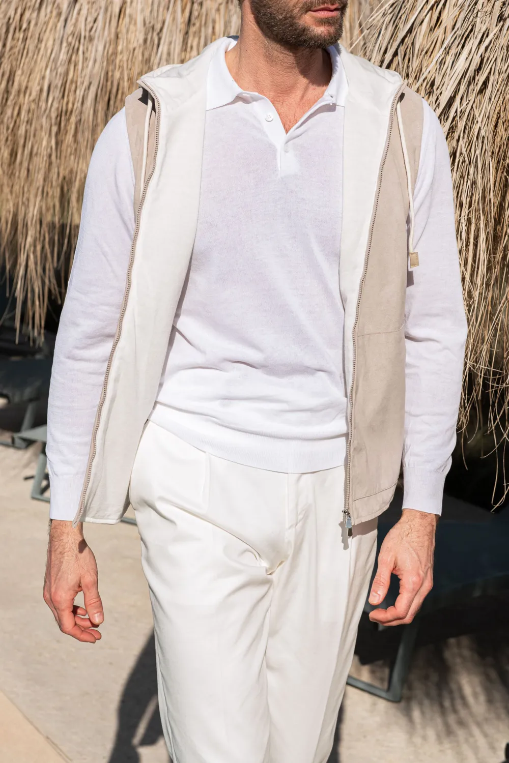 Sand  Hooded Vest