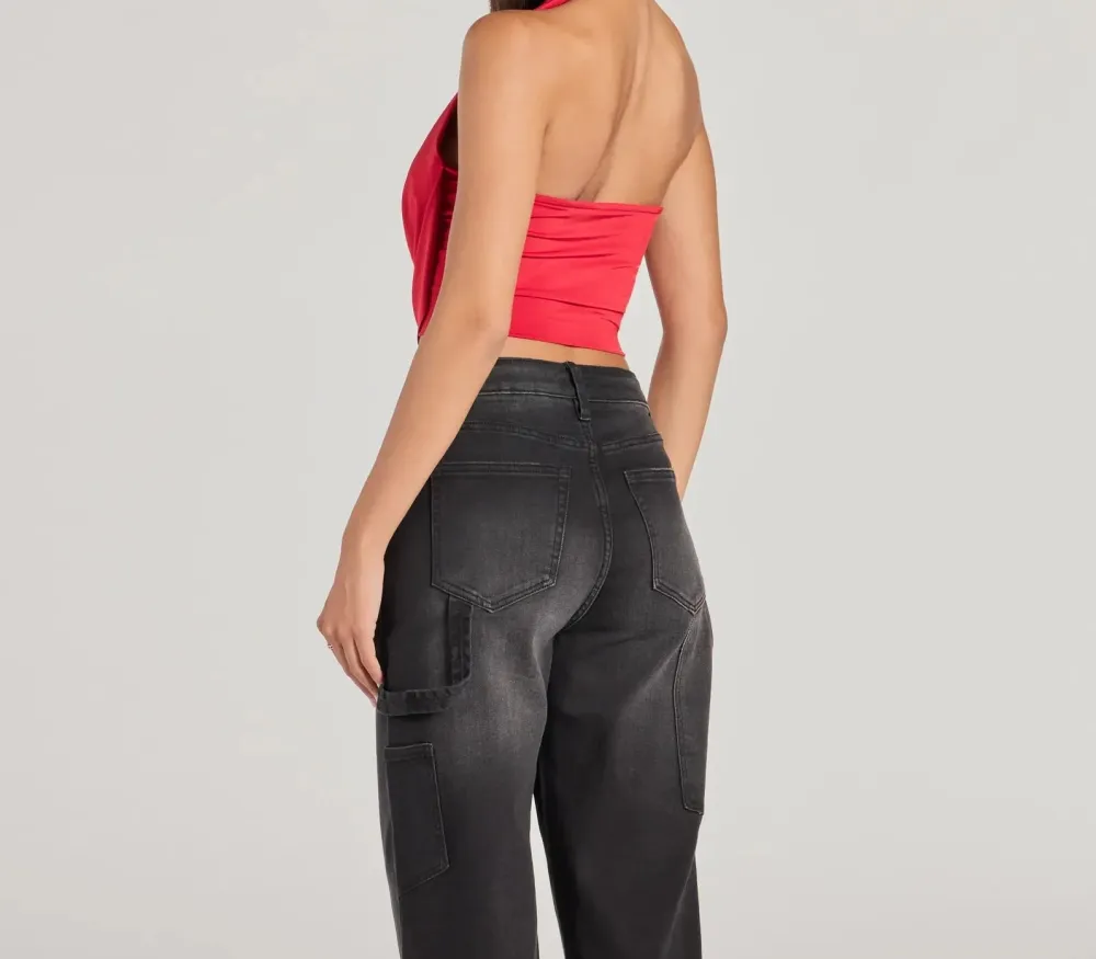Halter Sleeveless Cropped Top