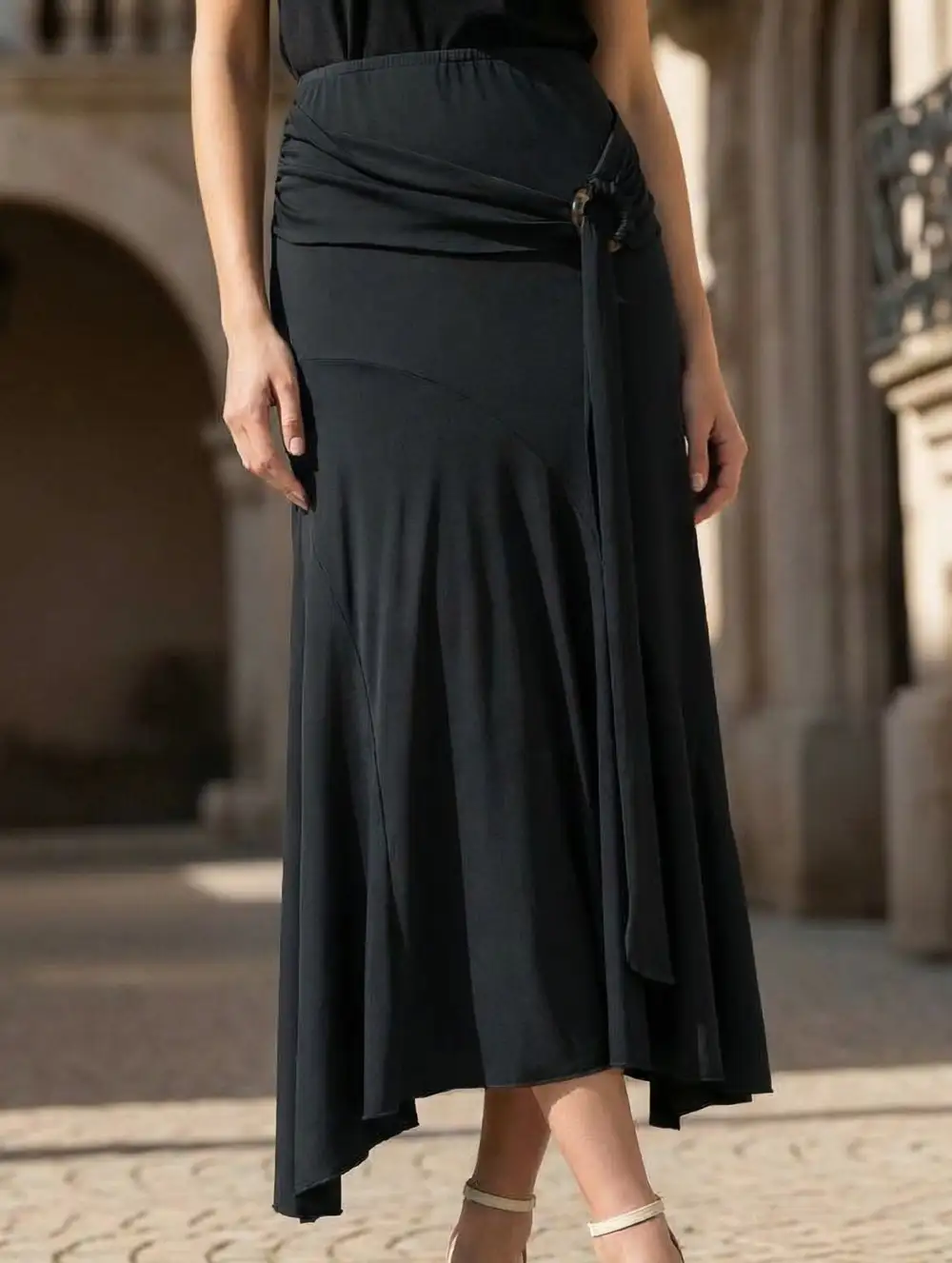 Irregular Bodycon Midi Skirt
