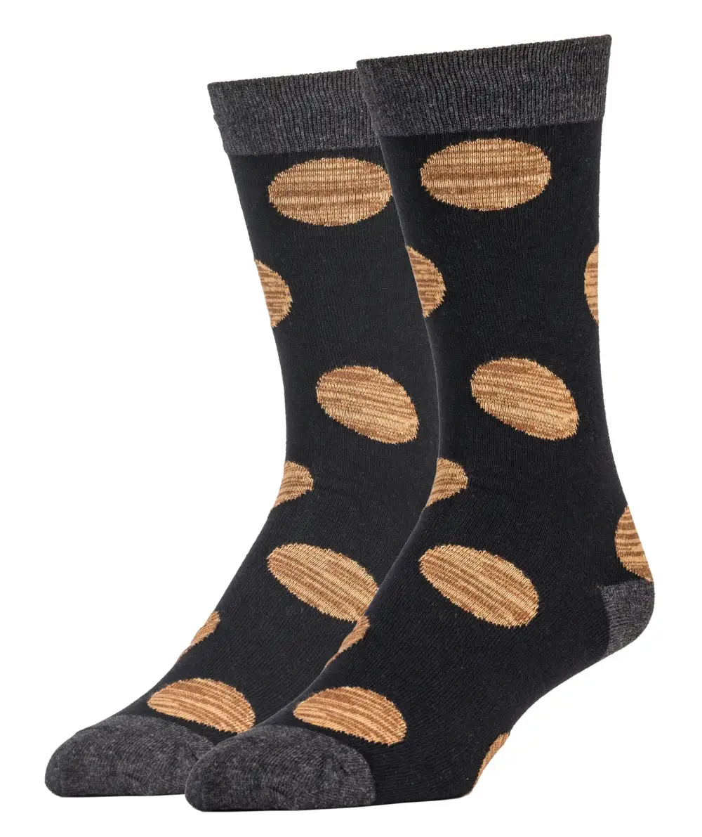 Relaxed Cotton Blend Everyday Pattern Crew Socks