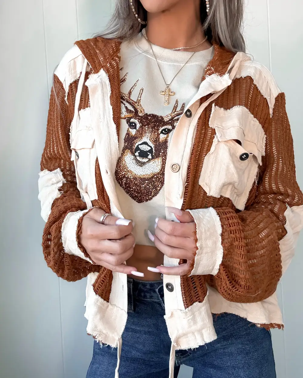 Classic Waffle-Knit Hoodie