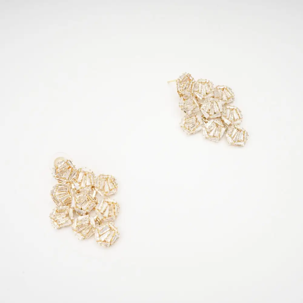 geometric crystal earrings