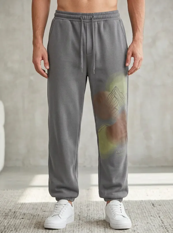 Mountain Balance Graphic Cuffed Joggers