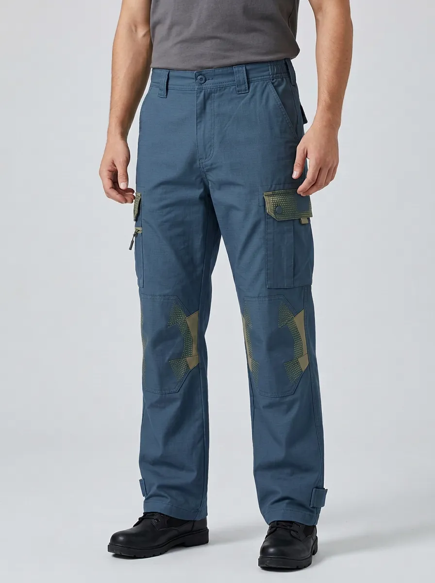 Unisex Tactical Geometric Print Printed Work Pants