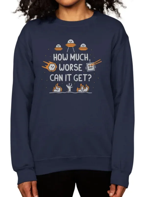 UFO and Robot Round Neck Sweatshirt