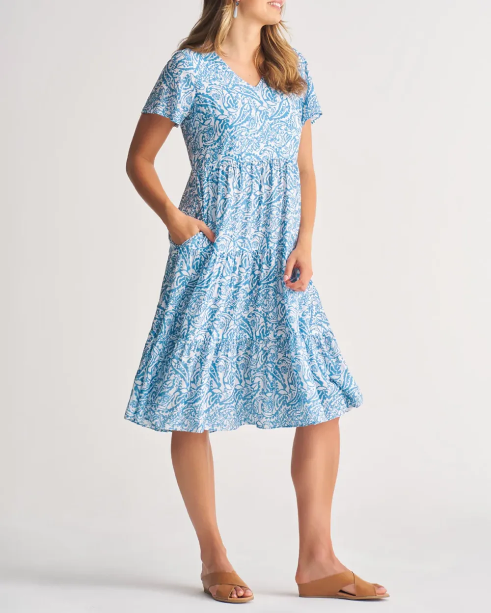 Printed Tier Dress