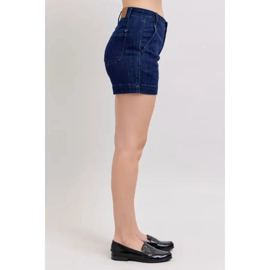 Full Size High Waist Denim Shorts Plus Size
