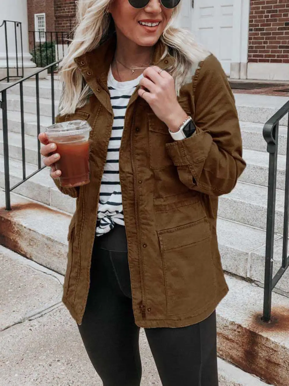 Zip-Up Pocketed Jacket
