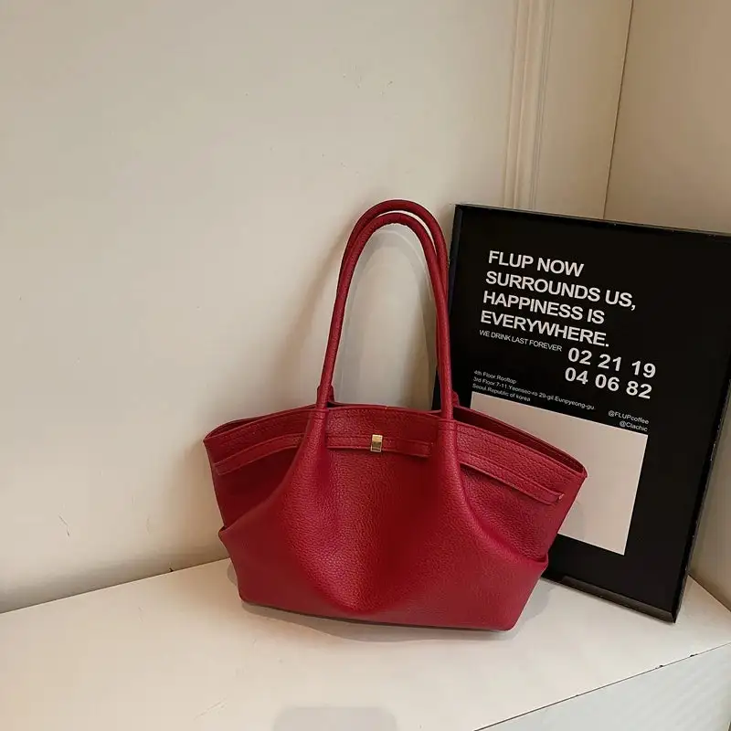 Elegant Carry: Genuine Leather Large-Capacity Tote Bag