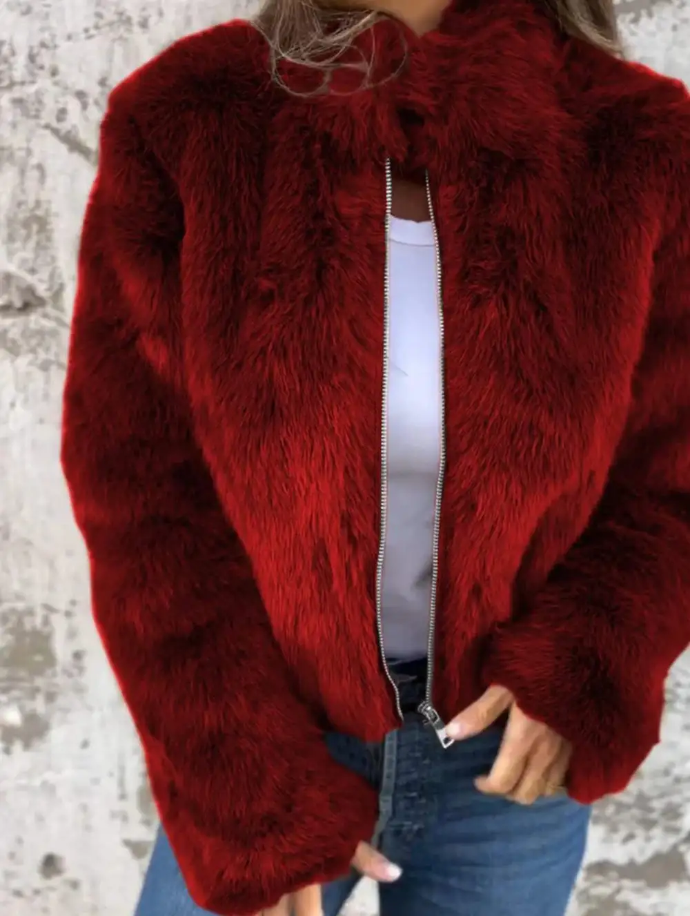 High Neck Zip Up Top Jacket