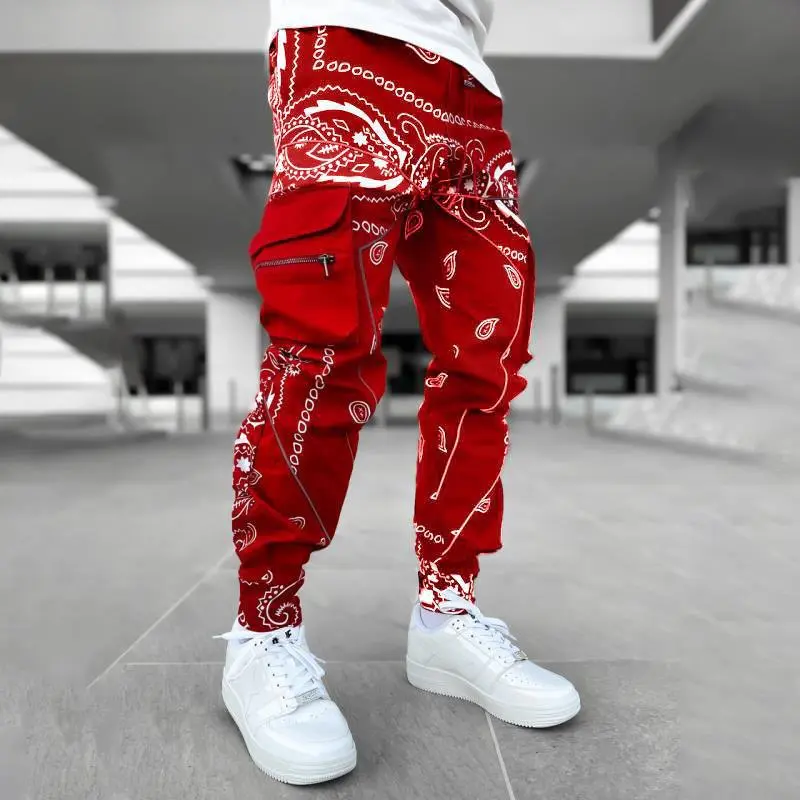 Men's  Bandana Cargo Pants Cargo Pants