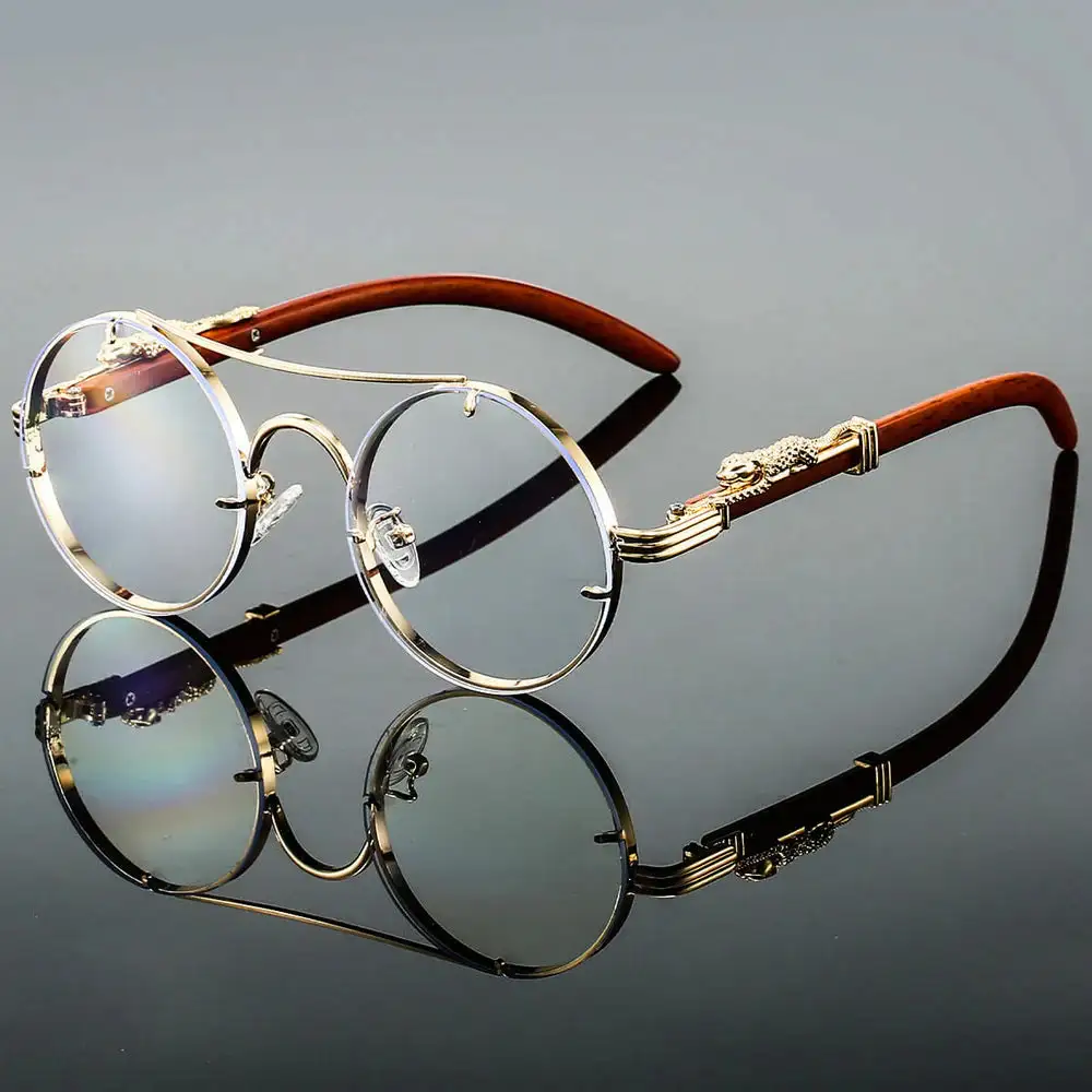 Polished Round Frame Sunglasses