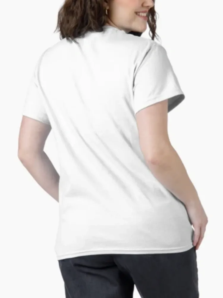 Women's fitted surreal floral print short-sleeved round-neck T-shirt