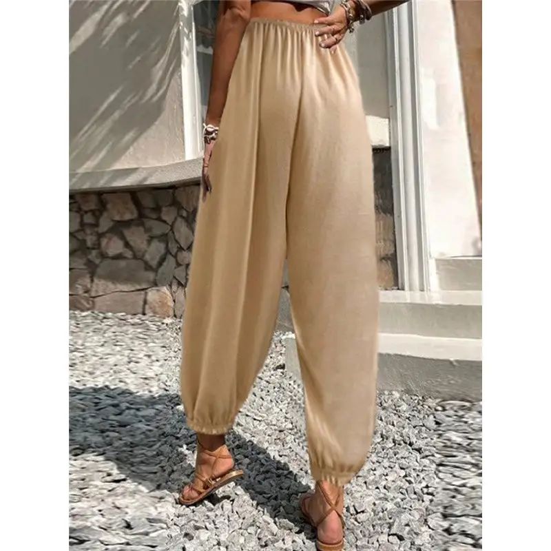 Women's Baggy Elastic Waist Pants