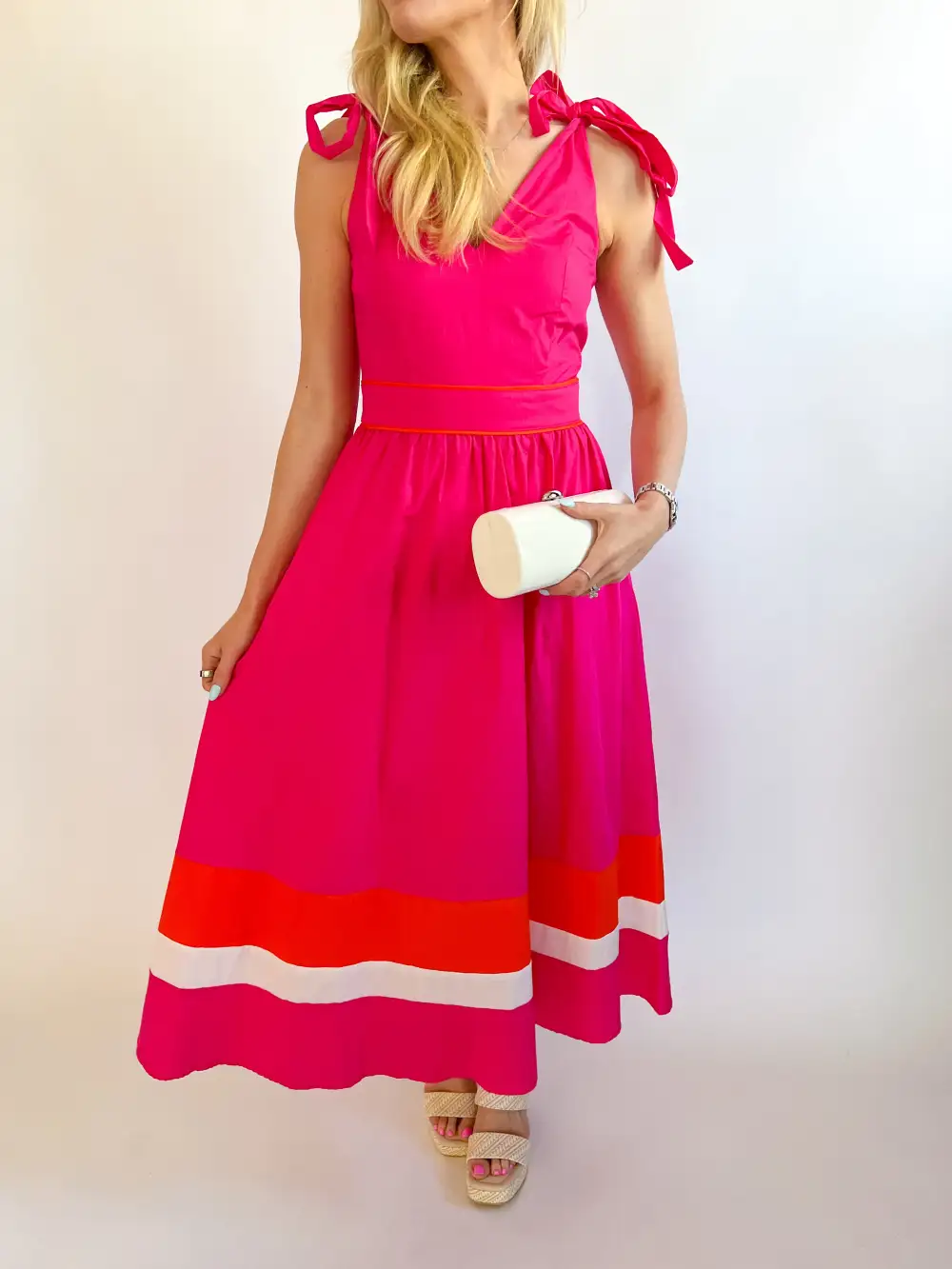 Sleeveless Midi Detail Dress Waist