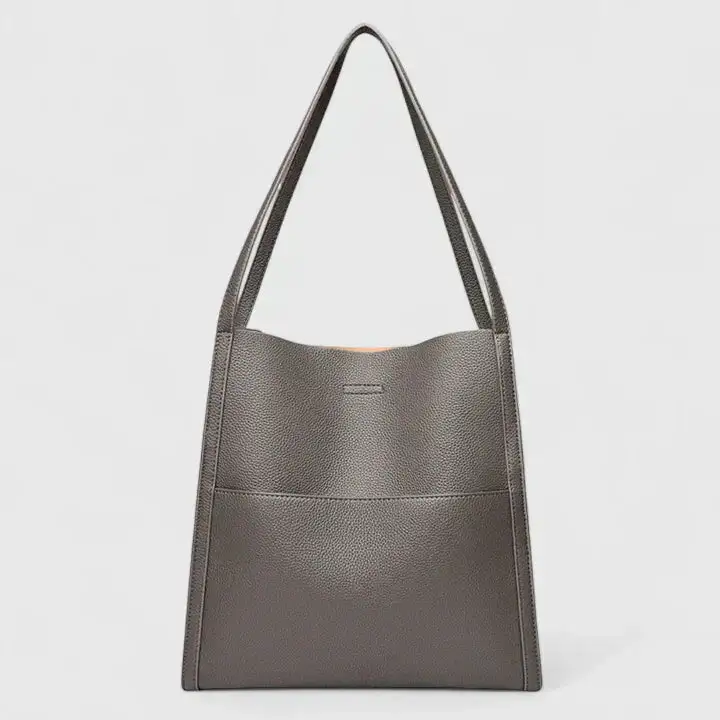 Foldover Soft Grain Shoulder Bag